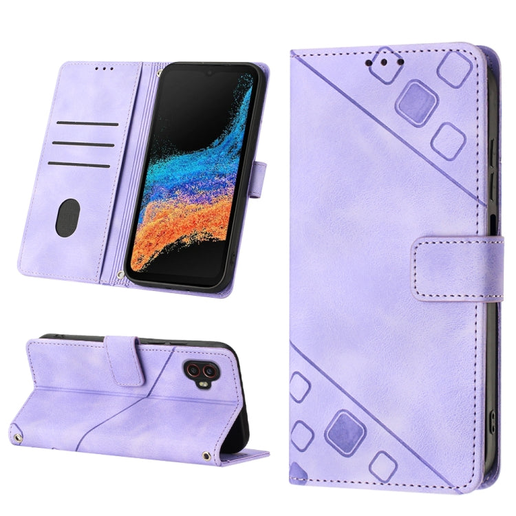 Skin-feel Embossed Leather Phone Case, For Samsung Galaxy S20 Ultra, For Samsung Galaxy Xcover6 Pro