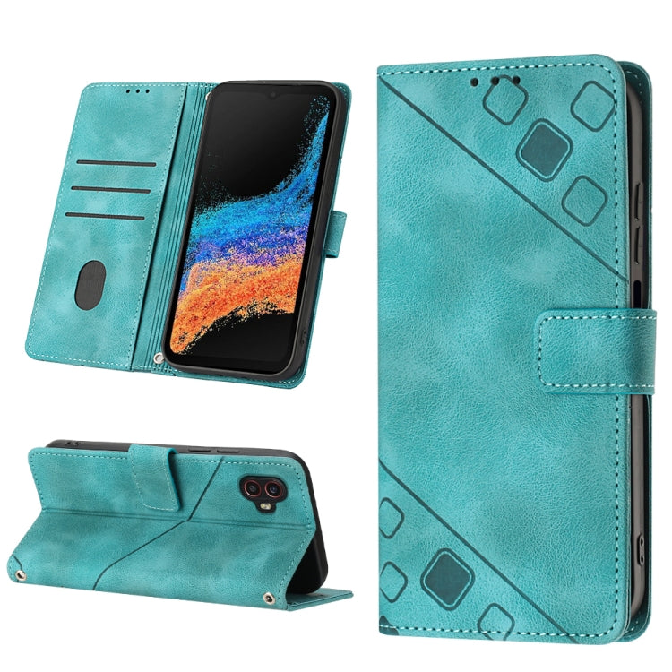 Skin-feel Embossed Leather Phone Case, For Samsung Galaxy S20 Ultra, For Samsung Galaxy Xcover6 Pro