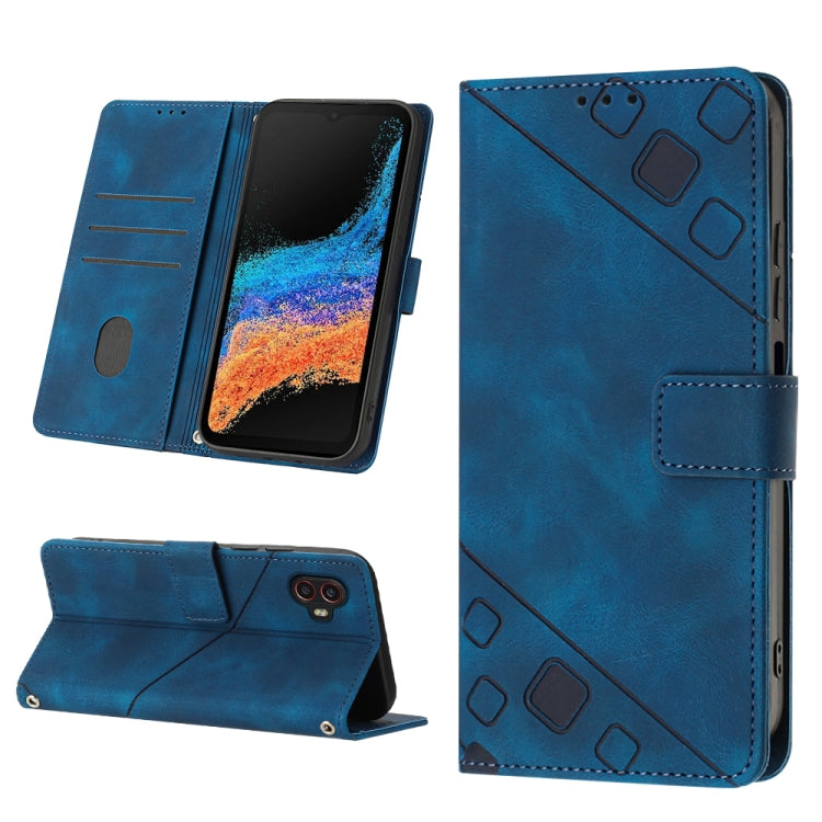 Skin-feel Embossed Leather Phone Case, For Samsung Galaxy S20 Ultra, For Samsung Galaxy Xcover6 Pro