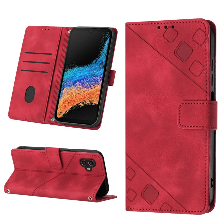 Skin-feel Embossed Leather Phone Case, For Samsung Galaxy S20 Ultra, For Samsung Galaxy Xcover6 Pro