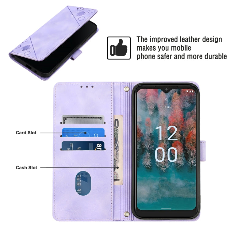 Skin-feel Embossed Leather Phone Case, For Nokia C12, For Nokia C02, For Nokia C22, For Nokia C32, For Nokia G22, For Xiaomi Poco C55 / Redmi 12C / 11A, For Xiaomi 13, For Xiaomi 13 Pro