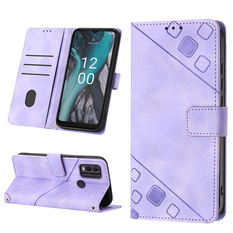 Skin-feel Embossed Leather Phone Case, For Nokia C12, For Nokia C02, For Nokia C22, For Nokia C32, For Nokia G22, For Xiaomi Poco C55 / Redmi 12C / 11A, For Xiaomi 13, For Xiaomi 13 Pro