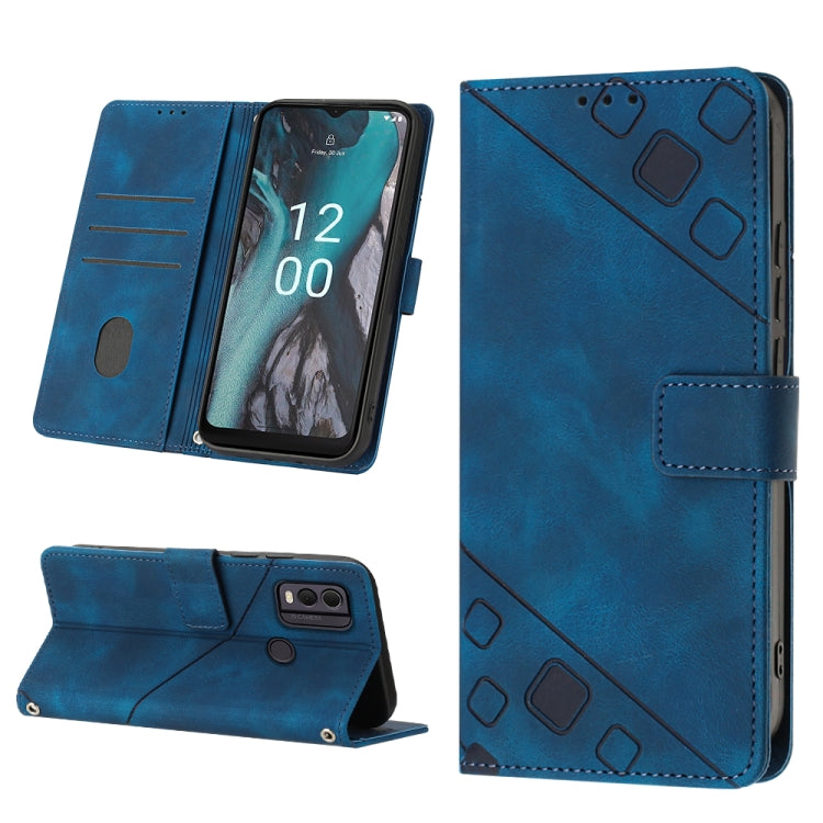 Skin-feel Embossed Leather Phone Case, For Nokia C12, For Nokia C02, For Nokia C22, For Nokia C32, For Nokia G22, For Xiaomi Poco C55 / Redmi 12C / 11A, For Xiaomi 13, For Xiaomi 13 Pro