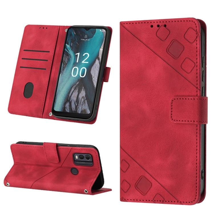 Skin-feel Embossed Leather Phone Case, For Nokia C12, For Nokia C02, For Nokia C22, For Nokia C32, For Nokia G22, For Xiaomi Poco C55 / Redmi 12C / 11A, For Xiaomi 13, For Xiaomi 13 Pro
