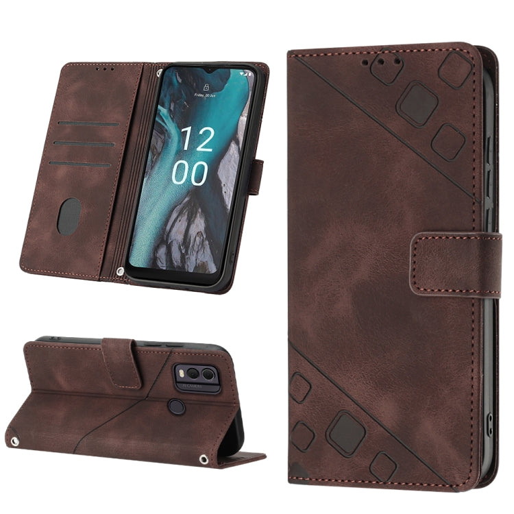 Skin-feel Embossed Leather Phone Case, For Nokia C12, For Nokia C02, For Nokia C22, For Nokia C32, For Nokia G22, For Xiaomi Poco C55 / Redmi 12C / 11A, For Xiaomi 13, For Xiaomi 13 Pro