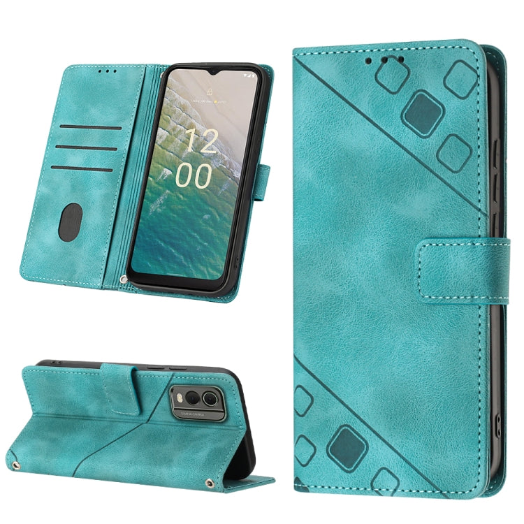 Skin-feel Embossed Leather Phone Case, For Nokia C12, For Nokia C02, For Nokia C22, For Nokia C32, For Nokia G22, For Xiaomi Poco C55 / Redmi 12C / 11A, For Xiaomi 13, For Xiaomi 13 Pro