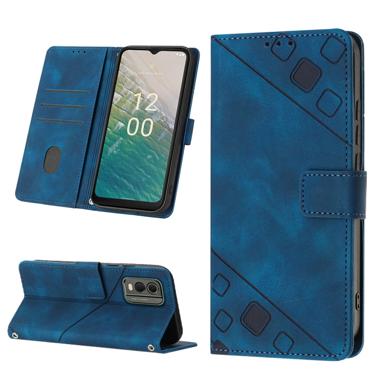 Skin-feel Embossed Leather Phone Case, For Nokia C12, For Nokia C02, For Nokia C22, For Nokia C32, For Nokia G22, For Xiaomi Poco C55 / Redmi 12C / 11A, For Xiaomi 13, For Xiaomi 13 Pro
