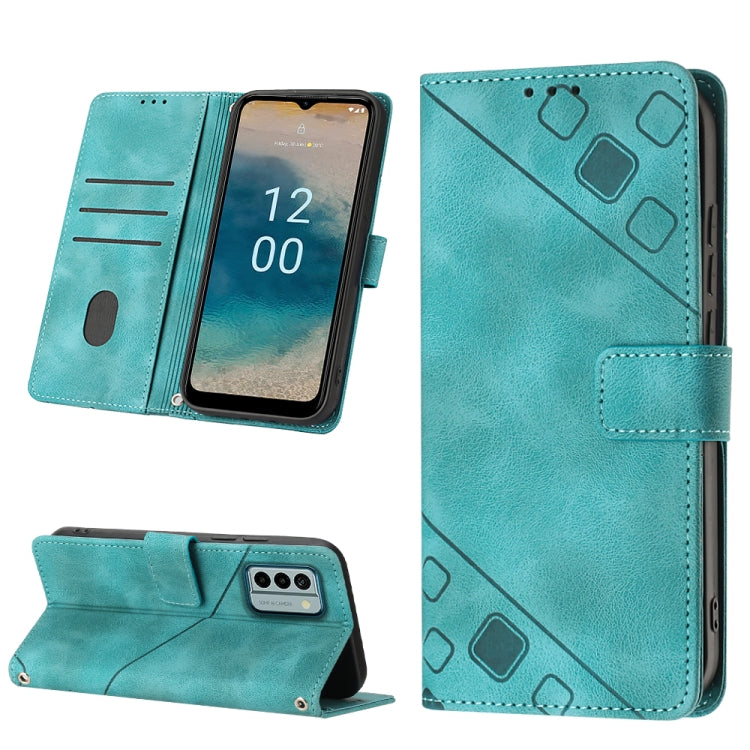 Skin-feel Embossed Leather Phone Case, For Nokia C12, For Nokia C02, For Nokia C22, For Nokia C32, For Nokia G22, For Xiaomi Poco C55 / Redmi 12C / 11A, For Xiaomi 13, For Xiaomi 13 Pro