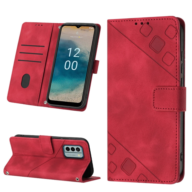 Skin-feel Embossed Leather Phone Case, For Nokia C12, For Nokia C02, For Nokia C22, For Nokia C32, For Nokia G22, For Xiaomi Poco C55 / Redmi 12C / 11A, For Xiaomi 13, For Xiaomi 13 Pro