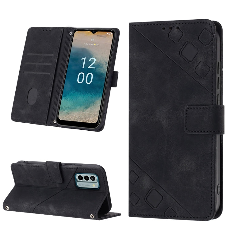 Skin-feel Embossed Leather Phone Case, For Nokia C12, For Nokia C02, For Nokia C22, For Nokia C32, For Nokia G22, For Xiaomi Poco C55 / Redmi 12C / 11A, For Xiaomi 13, For Xiaomi 13 Pro