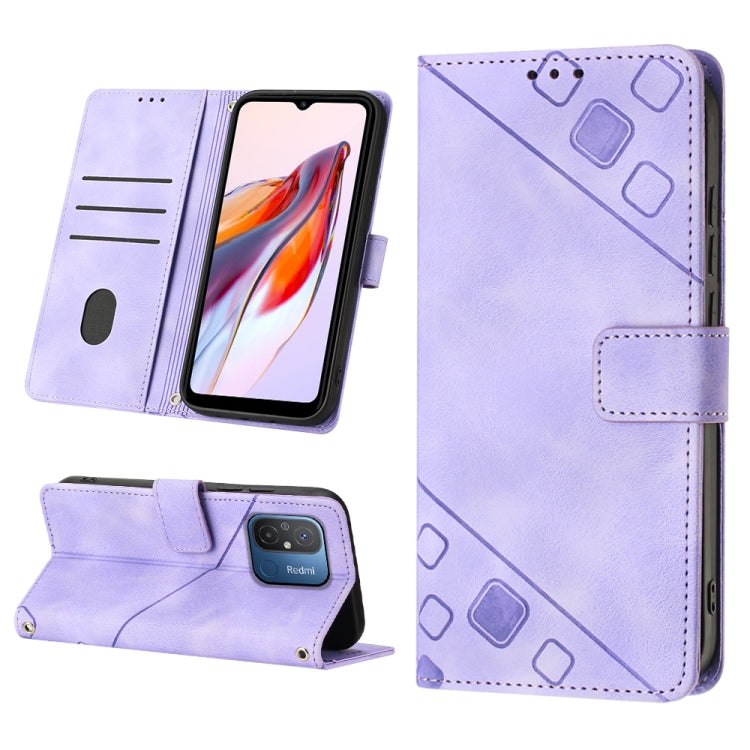 Skin-feel Embossed Leather Phone Case, For Nokia C12, For Nokia C02, For Nokia C22, For Nokia C32, For Nokia G22, For Xiaomi Poco C55 / Redmi 12C / 11A, For Xiaomi 13, For Xiaomi 13 Pro