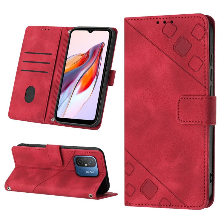 Skin-feel Embossed Leather Phone Case, For Nokia C12, For Nokia C02, For Nokia C22, For Nokia C32, For Nokia G22, For Xiaomi Poco C55 / Redmi 12C / 11A, For Xiaomi 13, For Xiaomi 13 Pro