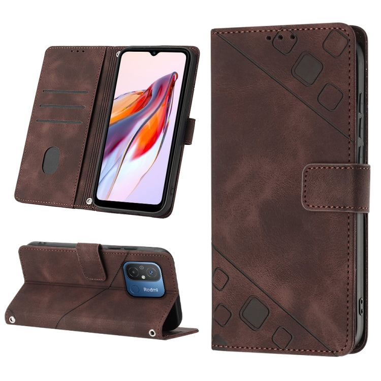 Skin-feel Embossed Leather Phone Case, For Nokia C12, For Nokia C02, For Nokia C22, For Nokia C32, For Nokia G22, For Xiaomi Poco C55 / Redmi 12C / 11A, For Xiaomi 13, For Xiaomi 13 Pro