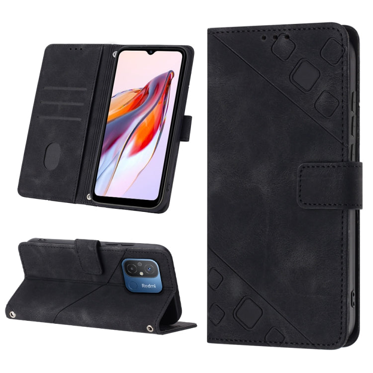 Skin-feel Embossed Leather Phone Case, For Nokia C12, For Nokia C02, For Nokia C22, For Nokia C32, For Nokia G22, For Xiaomi Poco C55 / Redmi 12C / 11A, For Xiaomi 13, For Xiaomi 13 Pro