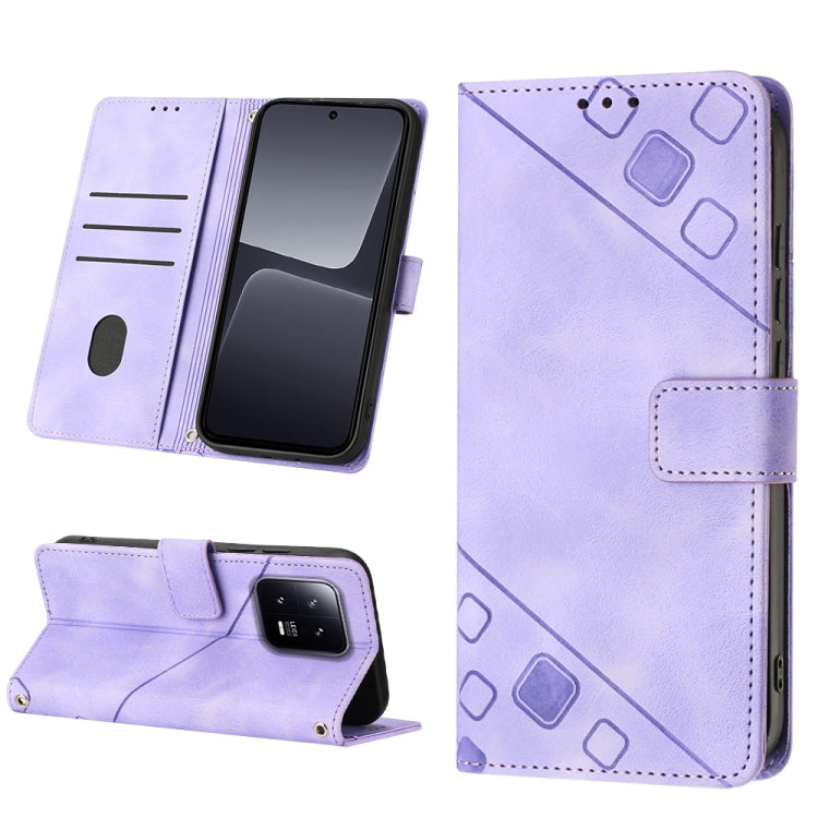 Skin-feel Embossed Leather Phone Case, For Nokia C12, For Nokia C02, For Nokia C22, For Nokia C32, For Nokia G22, For Xiaomi Poco C55 / Redmi 12C / 11A, For Xiaomi 13, For Xiaomi 13 Pro