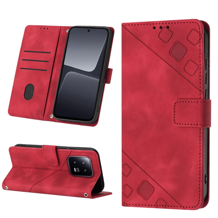Skin-feel Embossed Leather Phone Case, For Nokia C12, For Nokia C02, For Nokia C22, For Nokia C32, For Nokia G22, For Xiaomi Poco C55 / Redmi 12C / 11A, For Xiaomi 13, For Xiaomi 13 Pro