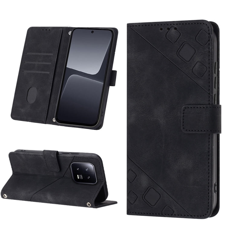 Skin-feel Embossed Leather Phone Case, For Nokia C12, For Nokia C02, For Nokia C22, For Nokia C32, For Nokia G22, For Xiaomi Poco C55 / Redmi 12C / 11A, For Xiaomi 13, For Xiaomi 13 Pro