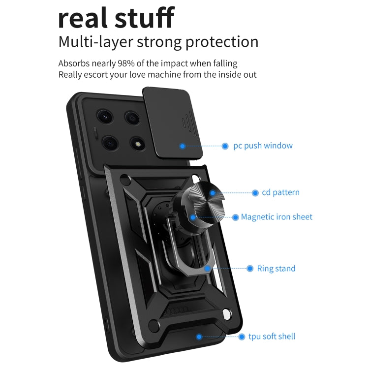 Sliding Camera Cover Design TPU + PC Phone Case, For Honor X8a 4G, For vivo V27e, For TCL 30 XE 5G