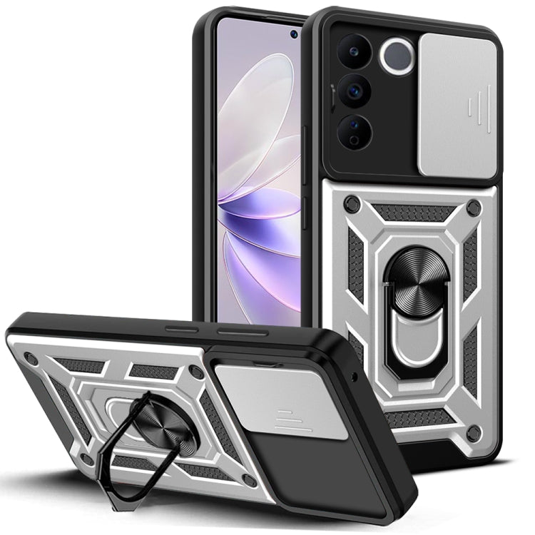 Sliding Camera Cover Design TPU + PC Phone Case, For Honor X8a 4G, For vivo V27e, For TCL 30 XE 5G