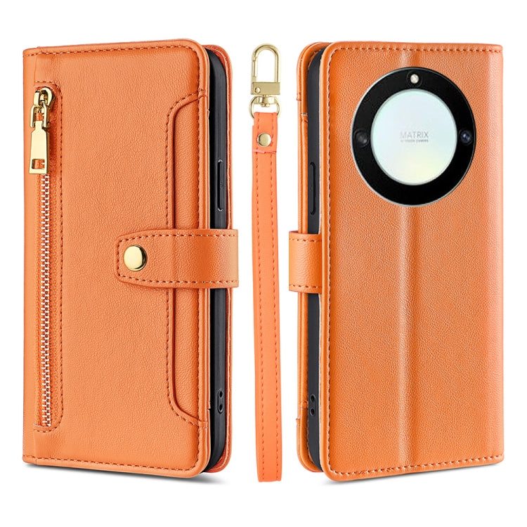 Sheep Texture Cross-body Zipper Wallet Leather Phone Case, For Honor X40, For OnePlus Ace 2V 5G