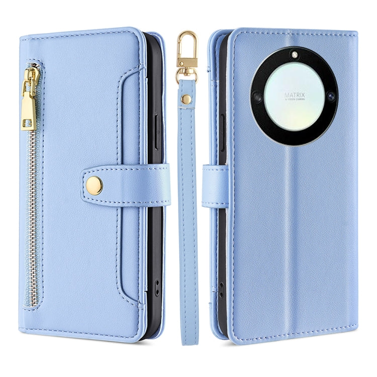Sheep Texture Cross-body Zipper Wallet Leather Phone Case, For Honor X40, For OnePlus Ace 2V 5G