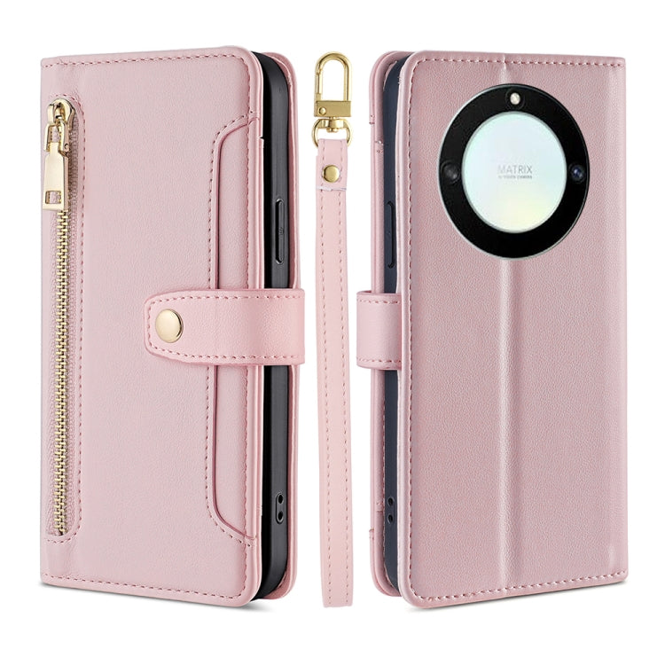 Sheep Texture Cross-body Zipper Wallet Leather Phone Case, For Honor X40, For OnePlus Ace 2V 5G