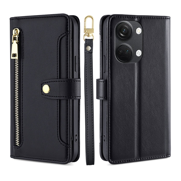 Sheep Texture Cross-body Zipper Wallet Leather Phone Case, For Honor X40, For OnePlus Ace 2V 5G