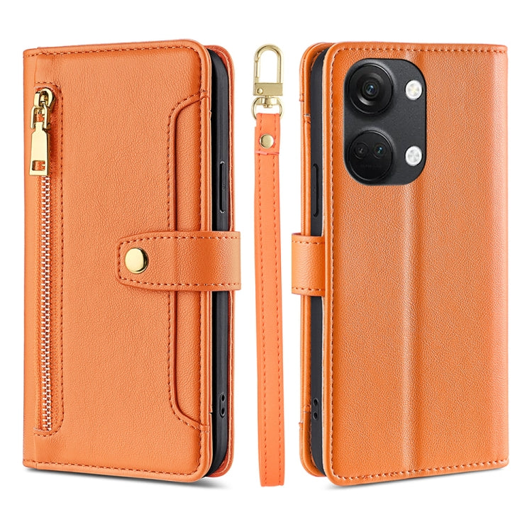 Sheep Texture Cross-body Zipper Wallet Leather Phone Case, For Honor X40, For OnePlus Ace 2V 5G
