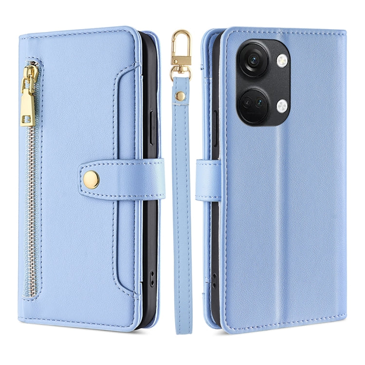 Sheep Texture Cross-body Zipper Wallet Leather Phone Case, For Honor X40, For OnePlus Ace 2V 5G