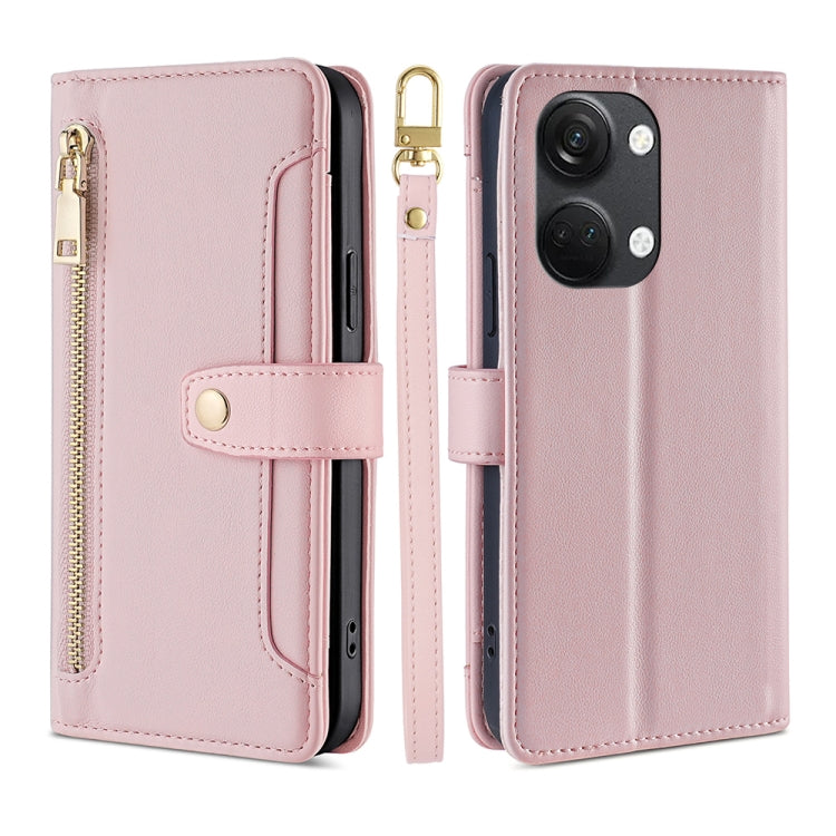 Sheep Texture Cross-body Zipper Wallet Leather Phone Case, For Honor X40, For OnePlus Ace 2V 5G