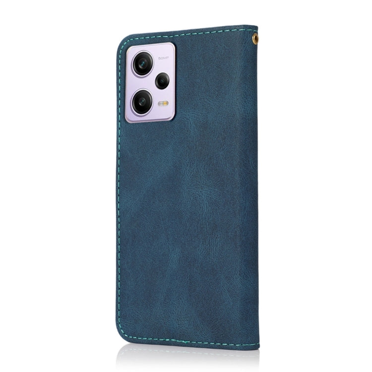 Dual-color Stitching Leather Phone Case, For Xiaomi Redmi Note 12 Pro 5G China, For Xiaomi Redmi Note 12 5G China