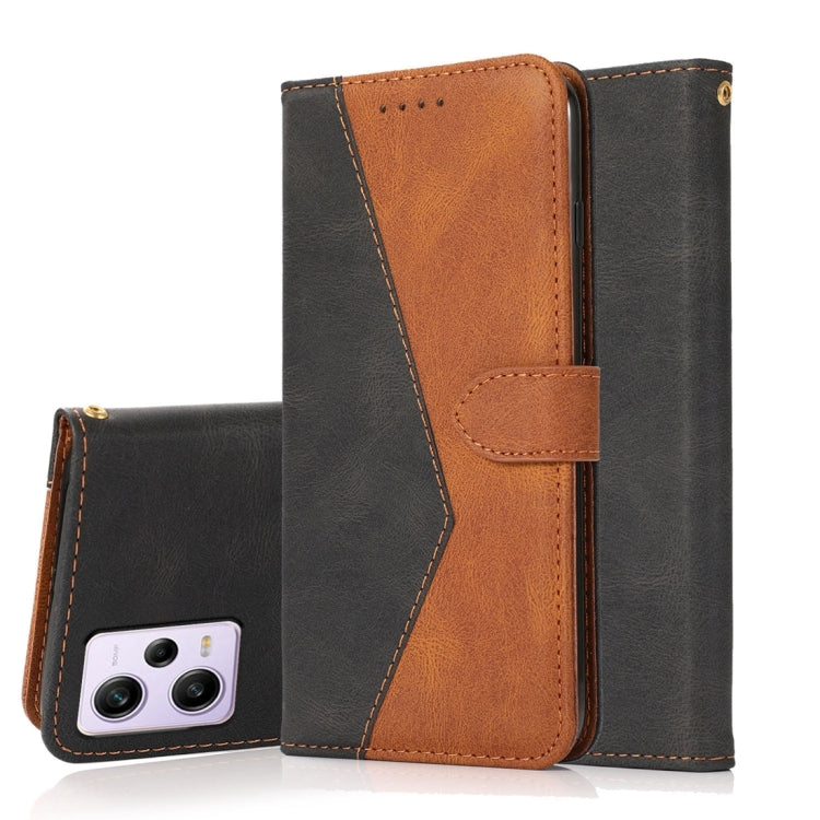 Dual-color Stitching Leather Phone Case, For Xiaomi Redmi Note 12 Pro 5G China, For Xiaomi Redmi Note 12 5G China