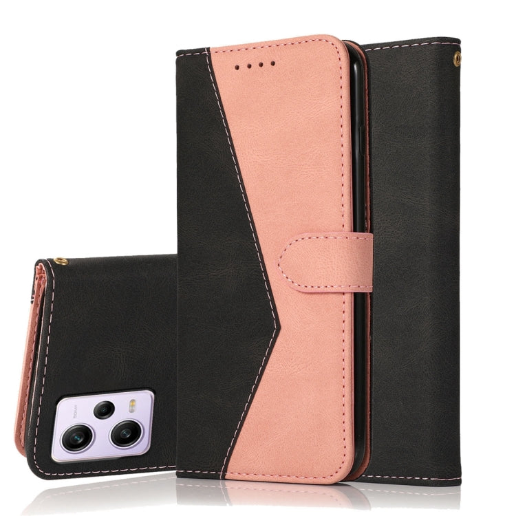 Dual-color Stitching Leather Phone Case, For Xiaomi Redmi Note 12 Pro 5G China, For Xiaomi Redmi Note 12 5G China