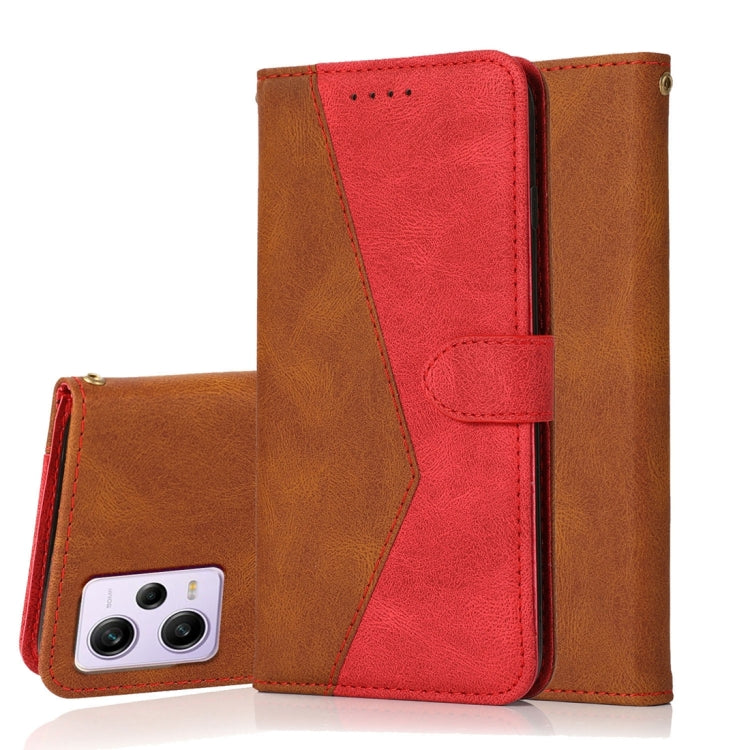 Dual-color Stitching Leather Phone Case, For Xiaomi Redmi Note 12 Pro 5G China, For Xiaomi Redmi Note 12 5G China
