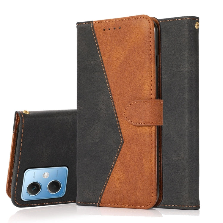 Dual-color Stitching Leather Phone Case, For Xiaomi Redmi Note 12 Pro 5G China, For Xiaomi Redmi Note 12 5G China