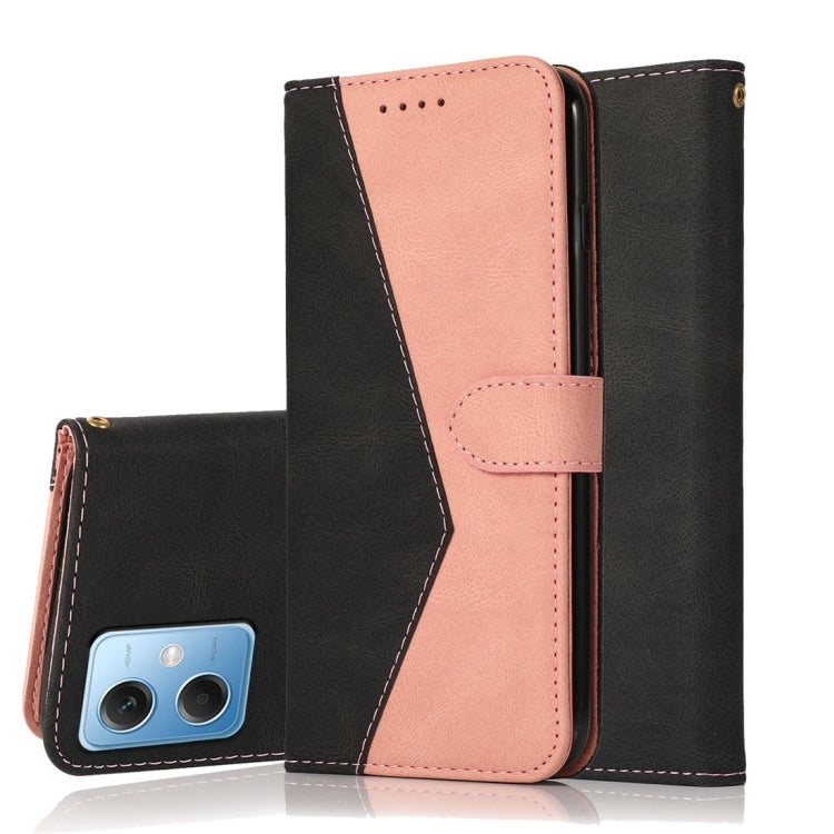 Dual-color Stitching Leather Phone Case, For Xiaomi Redmi Note 12 Pro 5G China, For Xiaomi Redmi Note 12 5G China