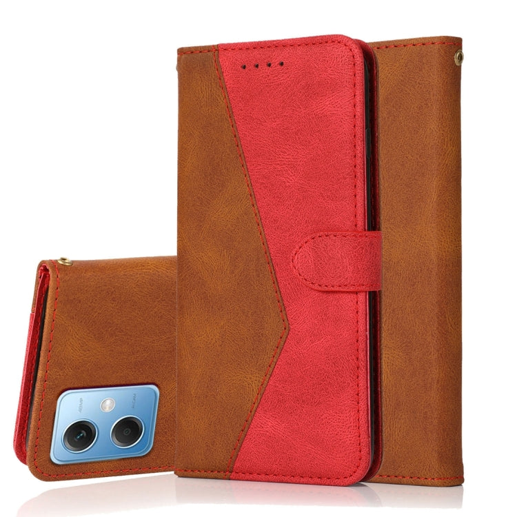 Dual-color Stitching Leather Phone Case, For Xiaomi Redmi Note 12 Pro 5G China, For Xiaomi Redmi Note 12 5G China