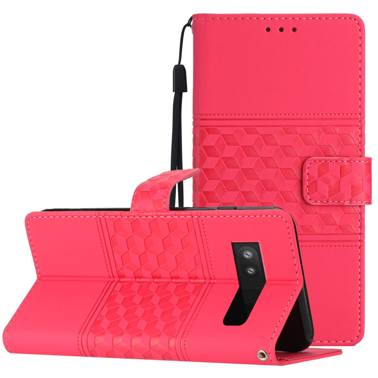Diamond Embossed Skin Feel Leather Phone Case with Lanyard, For Google Pixel 8, For Google Pixel 8 Pro, For Google Pixel 7 5G, For Google Pixel 7 Pro 5G, For Google Pixel 7a, For Google Pixel 6, For Google Pixel 6 Pro, For Google Pixel 6a