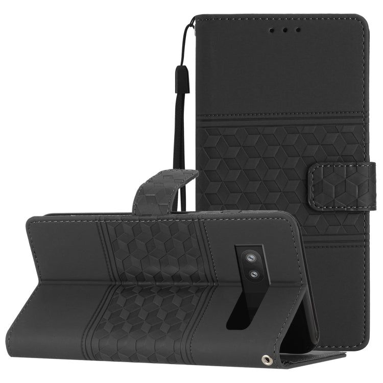 Diamond Embossed Skin Feel Leather Phone Case with Lanyard, For Google Pixel 8, For Google Pixel 8 Pro, For Google Pixel 7 5G, For Google Pixel 7 Pro 5G, For Google Pixel 7a, For Google Pixel 6, For Google Pixel 6 Pro, For Google Pixel 6a
