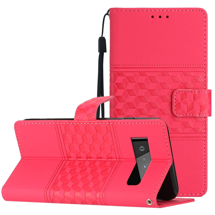 Diamond Embossed Skin Feel Leather Phone Case with Lanyard, For Google Pixel 8, For Google Pixel 8 Pro, For Google Pixel 7 5G, For Google Pixel 7 Pro 5G, For Google Pixel 7a, For Google Pixel 6, For Google Pixel 6 Pro, For Google Pixel 6a