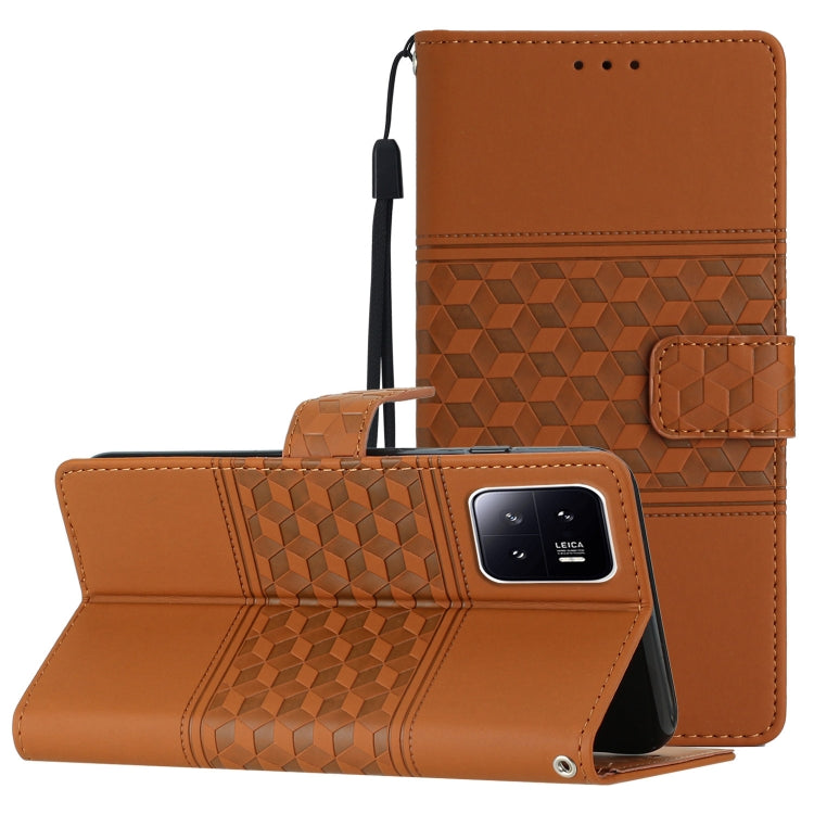 Diamond Embossed Skin Feel Leather Phone Case with Lanyard, For Tecno Pop 7 Pro, For Tecno Spark Go 2023, For Xiaomi 13, For Xiaomi 13 Pro, For Xiaomi Redmi Note 12 Pro 5G China, For Xiaomi Redmi Note 12 5G China