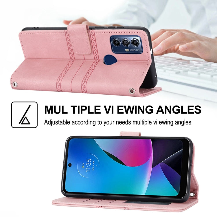 Embossed Stripes Skin Feel Leather Phone Case, For Motorola Moto G Play 5G, For Motorola Moto G Stylus 5G 2023, For Xiaomi Redmi Note 12 5G Global, For Xiaomi Redmi Note 12 Pro 5G Global, For Redmi Note 12 Pro+ 5G Global                                ...