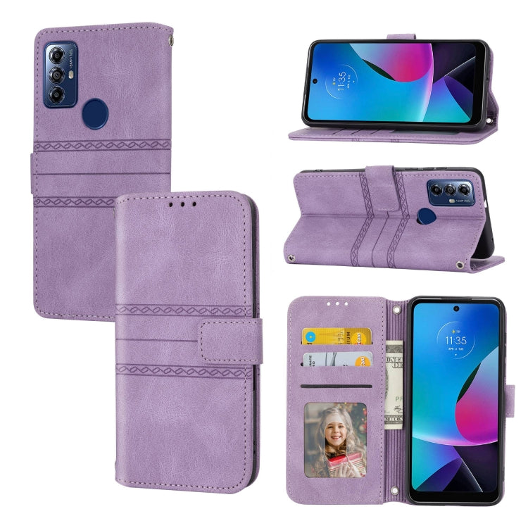 Embossed Stripes Skin Feel Leather Phone Case, For Motorola Moto G Play 5G, For Motorola Moto G Stylus 5G 2023, For Xiaomi Redmi Note 12 5G Global, For Xiaomi Redmi Note 12 Pro 5G Global, For Redmi Note 12 Pro+ 5G Global                                ...