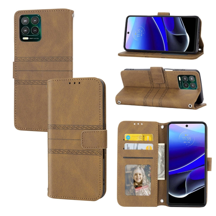 Embossed Stripes Skin Feel Leather Phone Case, For Motorola Moto G Play 5G, For Motorola Moto G Stylus 5G 2023, For Xiaomi Redmi Note 12 5G Global, For Xiaomi Redmi Note 12 Pro 5G Global, For Redmi Note 12 Pro+ 5G Global                                ...