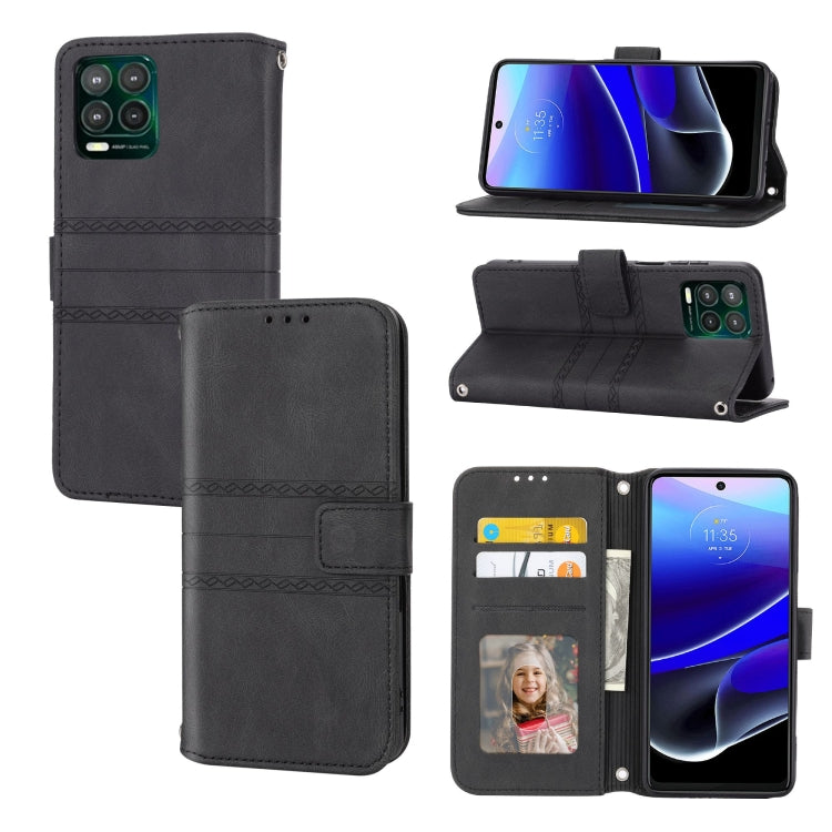 Embossed Stripes Skin Feel Leather Phone Case, For Motorola Moto G Play 5G, For Motorola Moto G Stylus 5G 2023, For Xiaomi Redmi Note 12 5G Global, For Xiaomi Redmi Note 12 Pro 5G Global, For Redmi Note 12 Pro+ 5G Global                                ...