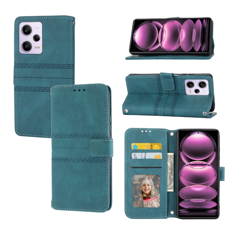 Embossed Stripes Skin Feel Leather Phone Case, For Motorola Moto G Play 5G, For Motorola Moto G Stylus 5G 2023, For Xiaomi Redmi Note 12 5G Global, For Xiaomi Redmi Note 12 Pro 5G Global, For Redmi Note 12 Pro+ 5G Global                                ...