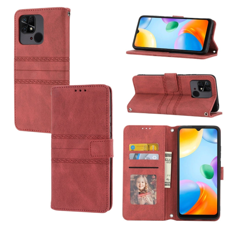 Embossed Stripes Skin Feel Leather Phone Case, For Motorola Moto G Play 5G, For Motorola Moto G Stylus 5G 2023, For Xiaomi Redmi Note 12 5G Global, For Xiaomi Redmi Note 12 Pro 5G Global, For Redmi Note 12 Pro+ 5G Global                                ...