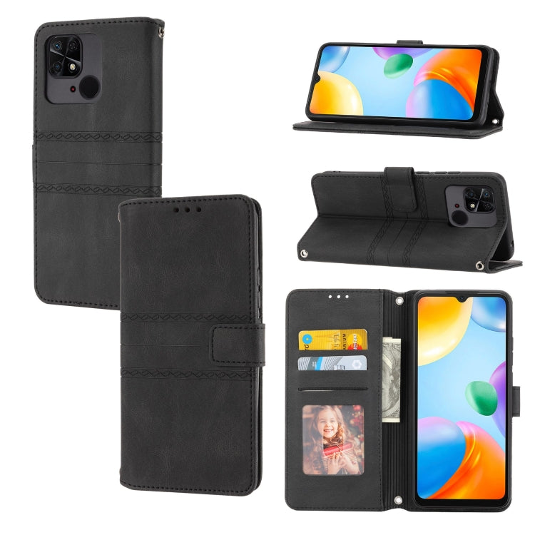 Embossed Stripes Skin Feel Leather Phone Case, For Motorola Moto G Play 5G, For Motorola Moto G Stylus 5G 2023, For Xiaomi Redmi Note 12 5G Global, For Xiaomi Redmi Note 12 Pro 5G Global, For Redmi Note 12 Pro+ 5G Global                                ...