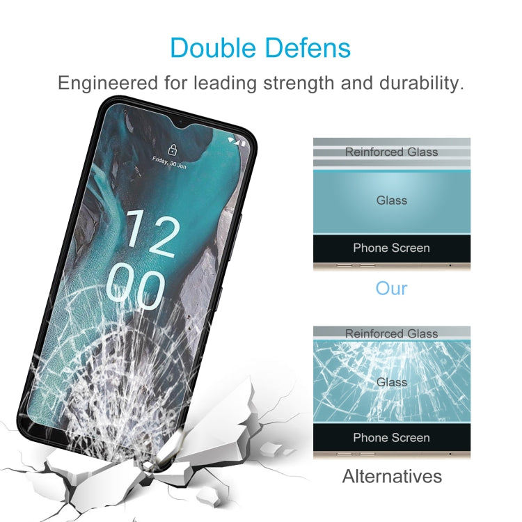50pcs 0.26mm 9H 2.5D Tempered Glass Film, For Nokia C22 (50 PCS), For Honor 8A Prime (50 PCS)
