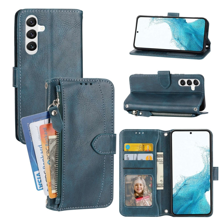 Oil Skin Zipper Wallet Leather Phone Case, For Samsung Galaxy A14 5G, For Samsung Galaxy A34 5G, For Samsung Galaxy A54 5G